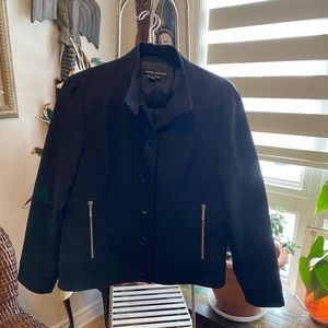 Sandra Angelozzi bomber style black jacket